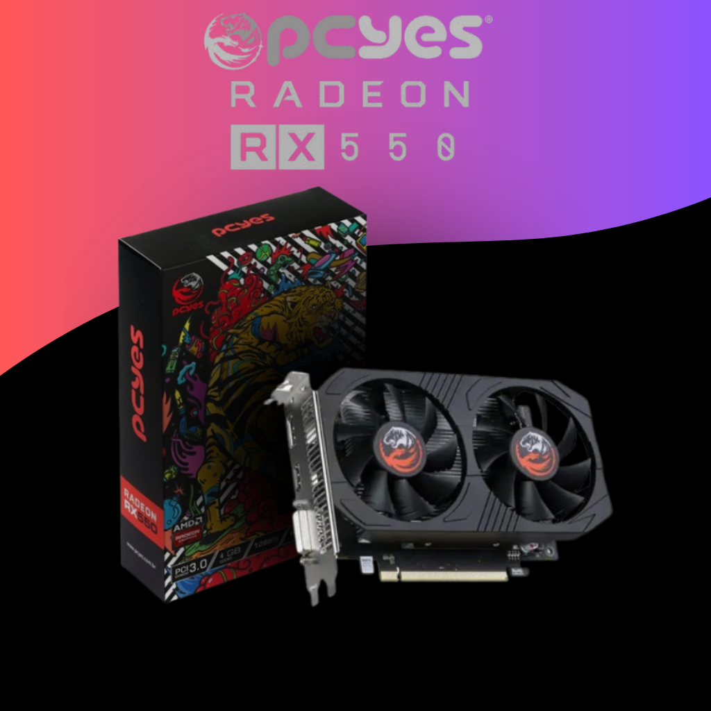 Placa de Vídeo PCYes Radeon RX 550 4GB GDDR5