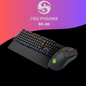 Kit Teclado Mecânico + Mouse Gamer RGB LED Switch Red BK-06