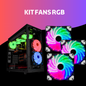 Kit Cooler Fan com LED Colorido 120mm (3 Unidades)