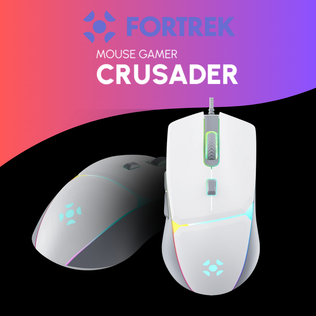 Mouse Gamer Fortrek Crusader Branco