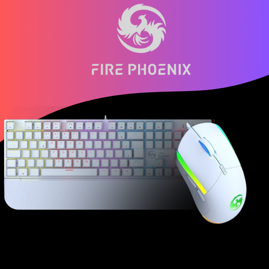 Kit Teclado Mecãnico + Mouse Fire Phoenix